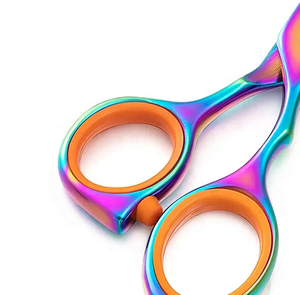 Ciseaux de coiffure professionnels en cobalt rose doré du Japon, ciseaux de barbier, ciseaux de coupe de cheveux, outils de coupe de cheveux couleur arc-en-ciel - Product Image 4