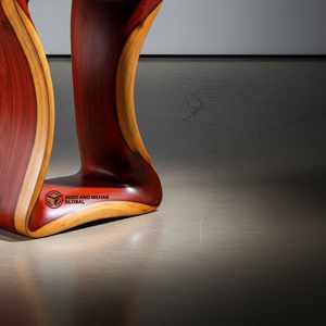 Table d'appoint rectangulaire creuse en bois massif de luxe |   Pouf et table d'appoint modernes en cèdre, fabriqués à la main, pour la décoration de maisons et d'hôtels design - Product Image 5