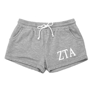 Pantalones cortos de salón vintage con lavado ácido para mujer, ropa de hermandad con cordón de algodón 100% transpirable, venta al por mayor - Product Image 1