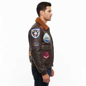 Vestes en cuir pour hommes, style régulier, matière de haute qualité, prix de gros, cuir véritable, vestes de motard pour hommes - Product Image 5