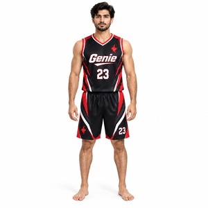 Conjunto de Camiseta y Pantalones Cortos de Baloncesto para Hombre, Uniforme Deportivo Transpirable, Ropa Deportiva para Entrenamiento, Juego, Práctica, Ejercicio y Alto Rendimiento - Product Image 1