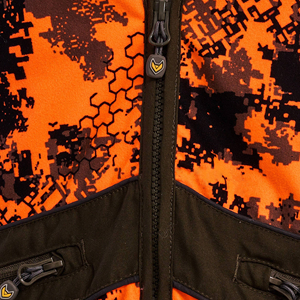 Chaleco de Caza Naranja al por Mayor, Transpirable, con Estampado de Camuflaje, de Poliéster y Algodón, para Caza y Tiro al Aire Libre, OEM - Product Image 4