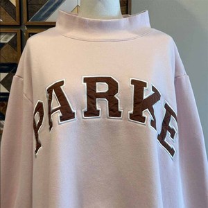 Custom Women Men Winter Pink <b>Mock</b> <b>Neck</b> Fleece Sweatshirt Front Parke Logo Printed Embroidery 100% Cotton Oversized Eco-Friendly - Product Image 4