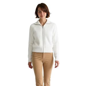 Cardigan d'hiver personnalisable OEM/ODM pour femme – Pull tendance en jacquard duveteux à manches longues – Tricot chaud et décontracté - Product Image 1