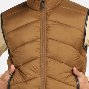Gilet de travail formel matelassé réversible pour homme, grande taille, sans manches, coupe courte, doublure matelassée, style cargo, pour l'automne, à prix abordable - Product Image 5