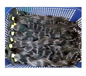Extensiones de cabello humano sin procesar y virgen indio 100% a granel a precio de fábrica mayorista de la India - Product Image 1