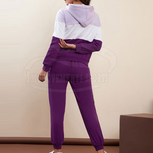 Survêtement à capuche grande taille pour femmes de la meilleure qualité avec couleur de contraste de motif solide pour l'hiver - Product Image 2