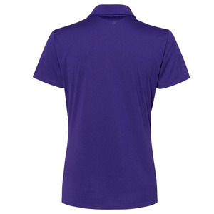 Polo pour femme en tissu tissé 100% polyester, couleur unie jaune, manches courtes, coupe décontractée, longueur normale, en vente - Product Image 6