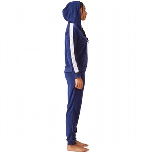 Ensembles de vêtements de sport respirants pour hommes adultes - 100% coton, veste athlétique à col montant, pantalon long, poches zippées pour téléphone - Product Image 5