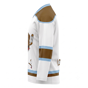 Maillots de hockey imprimés OEM avec logo personnalisé et nom de l'équipe, uniformes de hockey sur glace 100 % polyester à séchage rapide - Product Image 3