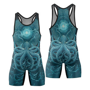 Combinaison de lutte sans manches pour hommes, sublimation, fitness, musculation, sport, pour jeunes - Product Image 3