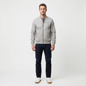 <b>Mens</b> <b>Light</b> Gray Lightweight Bomber <b>Jacket</b> Streetwear <b>Mens</b> Winter <b>Jackets</b> Wholesale <b>Jacket</b> For <b>Men</b> - Product Image 1