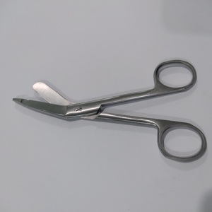 Tijeras quirúrgicas curvas Lister de alta calidad MEDIHEAL SURGICAL CORPORATION, de acero inoxidable alemán, para vendajes y apósitos. - Product Image 1
