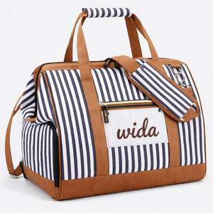 Bolsa de Viaje Premium, Bolsa Deportiva de Gimnasio, Poliéster y Cuero PU, Gran Capacidad con Compartimento para Zapatos, Proveedor de Fábrica Wida Sports - Product Image 1