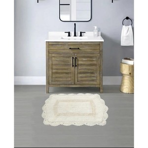 Tapis de bain 100 % coton à mémoire de forme, antidérapant, absorbant l'eau, coussin pour salle de bain, technique de tissage compressé - Product Image 2