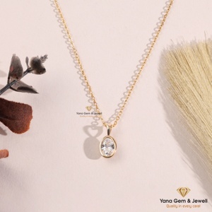 เพชร CVD ทรงรี น้ำหนัก 1.00 กะรัต สี D ความสะอาด VVS2 ทองคำแท้ 14K จี้เพชรเม็ดเดี่ยวสำหรับโอกาสพิเศษ ได้รับการรับรองจาก IGI - Product Image 1