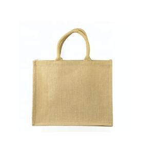 Mini sac à cordon en jute écologique avec logo personnalisé avec poignée blanche sérigraphiée prix d'usine échantillon gratuit disponible en blanc - Product Image 2