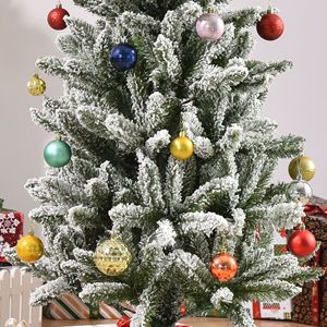 Albero di Natale Artificiale in Pino Sottile Non Illuminato da 1,8 m con Rami Realistici e 394 Punte, Effetto Neve - Product Image 3