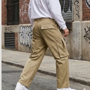 Nuevo pantalón de hombre a la moda, de corte ajustado, con múltiples bolsillos, para uso casual, cómodo, para uso casual y deportivo. - Product Image 2