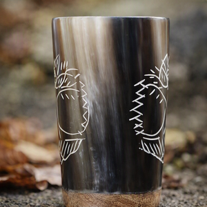 REHMAN CRAFT Verre en corne de buffle naturel rustique et écologique, fait main, de forme naturelle, pour Noël, Nouvel An, Halloween - Product Image 6