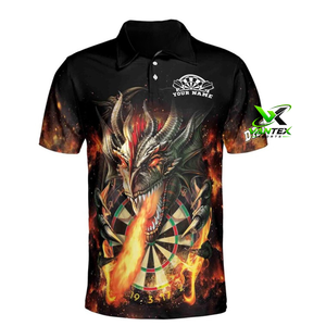 เสื้อยืดพิมพ์ลายเป้าลูกดอก VANX สำหรับผู้ชาย ผ้าถัก แห้งเร็ว 100% โพลีเอสเตอร์ แขนสั้น - Product Image 3