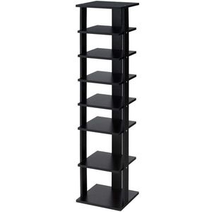 Scarpiera verticale in legno 7 livelli Design salvaspazio per porta d'ingresso - Product Image 1