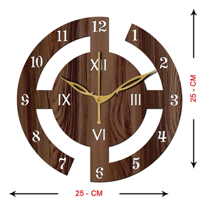 Horloge murale en bois artisanale pour les intérieurs modernes de la maison, salon, chambre, bureau, décoration - Product Image 3