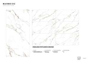 Carreaux de porcelaine brillants élégants pour l'exportation, taille 600x1200, grands carreaux pour les intérieurs de maisons et de bureaux - Product Image 5