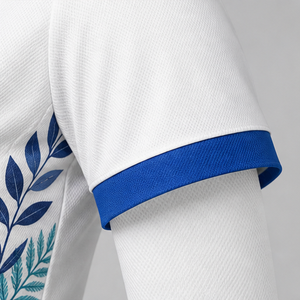 Polo pour femme personnalisé blanc, bleu sarcelle, imprimé botanique fougère, séchage rapide, respirant, manches courtes, uniforme d'équipe de golf WPS-0833 - Product Image 5
