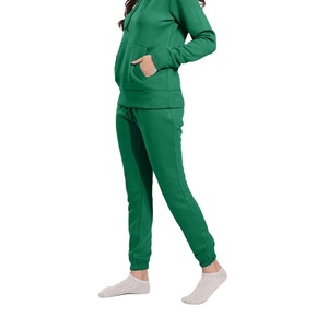Custom Logo Womens Tracksuit Casual Jogger Set OEM ODM Bulk Wholesale Private Label Fitness Wear <b>Zipper</b> Up Hoodie and Pant - Product Image 3