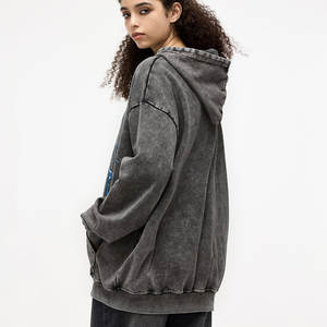 ผู้ผลิตเสื้อฮู้ดดี้คุณภาพสูง 420gsm แบบสั่งทำพิเศษ ฮู้ดดี้โอเวอร์ไซส์ พิมพ์ลายโลโก้ด้วยเทคนิคซิลค์สกรีน สตรีทแวร์ ทรงบ็อกซี่ ครอป - Product Image 6