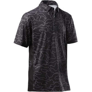 เสื้อกอล์ฟแขนสั้นผู้ชาย ผ้าถักคุณภาพสูง 100% โพลีเอสเตอร์ ซึมซับเหงื่อ แห้งเร็ว ระบายอากาศดี ไม่ยับง่าย สวมใส่สบาย - Product Image 3