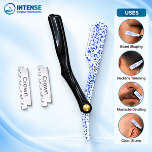 Wholesale Barber Hair Cutting <b>Razor</b> Professional Folding <b>Straight</b> <b>Razor</b> Hair Styling Shaper Thinning <b>Razor</b> for Salon - Product Image 3