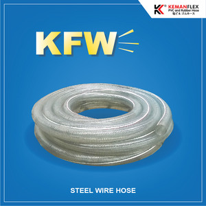 Kemanflex KFW Steel Wire <b>Hose</b> Transparent Flexible PVC Industrial Round High Pressure Durable 1 1/2 Inch <b>50m</b> - Product Image 1