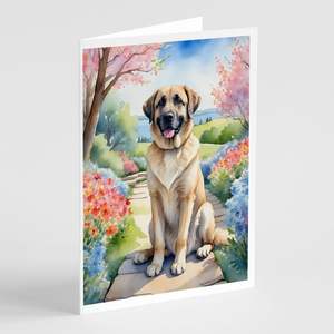 Anatolian Shepherd Whimsical A7 Tamaño 5x7 Tarjetas de notas en blanco Paquete de 8 con sobres Spring Garden Tarjetas de felicitación - Product Image 1