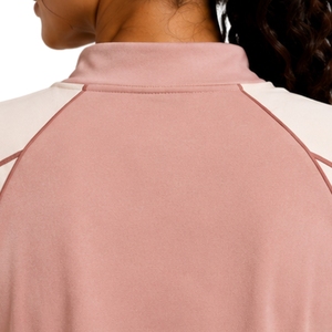 Dusty Pink Beige Womens Half Zip Sports T Shirt And <b>Shorts</b> Set Quick Dry <b>Short</b> Sleeve Activewear Gym Fitness Running Training - Product Image 6