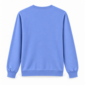 <b>Coral</b> Crew Neck Pullover Sweatshirt Men Solid Color Long Sleeve Knitted Oversized Fit Casual <b>Top</b> Polyester/Cotton 340g - Product Image 2