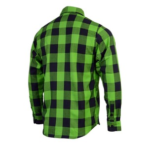 Camisa de Franela a Cuadros Verde y Negra de Algodón Premium para Hombre, Manga Larga, Estilo Casual, Proveedor Mayorista - Product Image 6