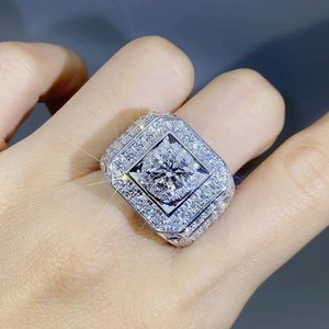 1Carat Moissanite Prong Setting 925 Sterling Silver White Gold Plated Classic Luxury Engagement Promise <b>Ring</b> <b>Dainty</b> Elegant Fine - Product Image 4