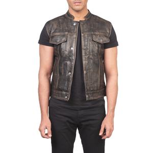 2025 Wholesale <b>Leather</b> Vest for Men Classic Vintage Club Custom Riding <b>Biker</b> High Quality <b>Leather</b> Vests - Product Image 1