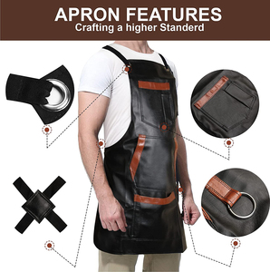 Combinaison de travail unisexe en cuir, taille ajustable, détection des aiguilles, imperméable, soudure sans couture, sérigraphie, plusieurs poches, plusieurs tailles - Product Image 5
