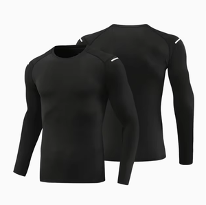 Men's Long Sleeve Compression Rash Guard Breathable Quick Dry Slim Fit <b>Athletic</b> High Stretch Sports Shirt OEM Wholesale - Product Image 3