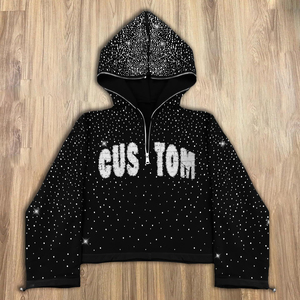 เสื้อฮู้ดผู้ชายสีเบจทรงโอเวอร์ไซส์ ผ้าฝ้ายฟลีซถัก 100% ระบายอากาศได้ดี มีกระเป๋าหน้า สไตล์วินเทอร์ แนวอะวองท์การ์ด - Product Image 1