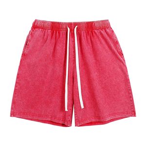 Bangladesh China Factory 250G Washed 100% Cotton Mens Distressed Shorts Loose Fit Snowflake Wash Casual European American Size - Product Image 4