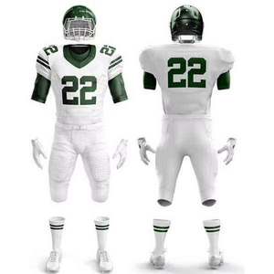 Maillot de football américain personnalisé pour homme avec pantalon assorti, 100 % polyester, impression par sublimation, grandes tailles - Product Image 1