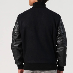 High Quality Customizable Unisex Varsity <b>Jacket</b> with Stand Collar and Front Logo Eco-Friendly Breathable Winter <b>Jacket</b> - Product Image 2