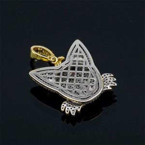 พร้อมตัวอย่างหินอัญมณีชุบทองเสน่ห์ฮิปฮอปสร้อยคอจี้น้ำแข็งที่ไม่ซ้ำกันจี้เครื่องประดับ - Product Image 4