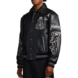 Vintage Style Waterproof & Windproof Winter Customized <b>Jacket</b> USA Brand 100% Cowhide Genuine Leather <b>Men's</b> Avirex <b>Jackets</b> - Product Image 4