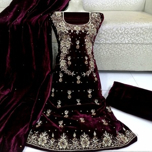 Ropa de India y paquistaní para mujer, traje étnico Punjabi con trabajo manual, Anarkali Salwar Kameez - Product Image 1