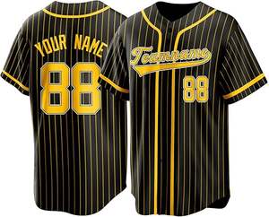 Maillot de baseball personnalisé en coton biologique respirant à manches courtes avec broderie - Product Image 5